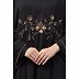 Nida kaftan abaya with premium handwork- Black